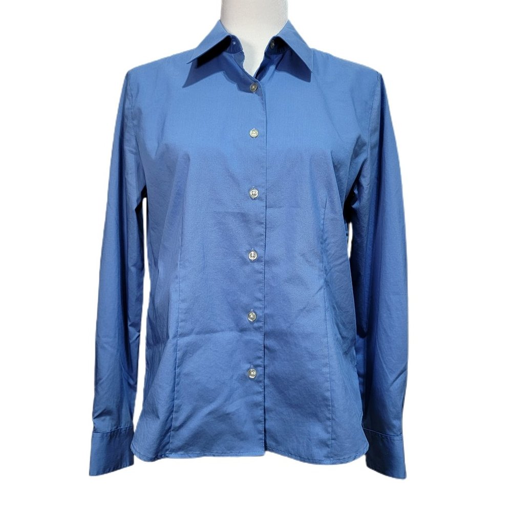 Orvis Womens Long Sleeve Tapered Button Up Dress Shirt Size 8